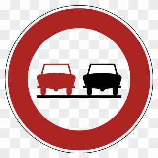 No Overtaking Road Sign - No Overtaking Road Sign Png Clipart