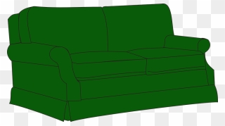 Royalty Free, Green, Free Illustrations, Free Vector - Couch Clip Art With Background - Png Download