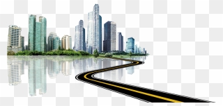 Building City,city,high Rise,building,highway High - Building In Hd Png Clipart