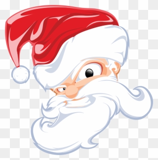 Comical Santa Claus Head Clipart