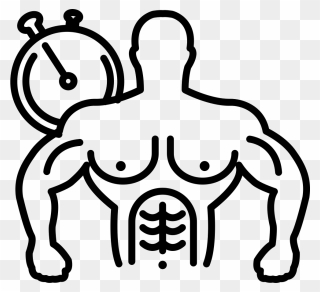 Png File Svg Man Curling Dumbbells Clipart- - Electrical Muscle Stimulation In Space Clip Art Transparent Png