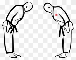 Cartoon Karate Bow Clipart