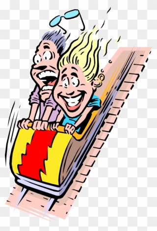 Drawing Of Kid On Roller Coaster Clipart