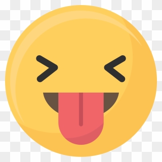 Tongue Face Emoji - Circle Clipart