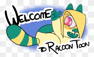 Racoon Toon Welcome Banner , Png Download Clipart