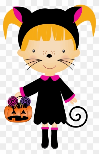 Transparent Trick Or Treat Clipart - Kid Friendly Cartoon Halloween Kids - Png Download
