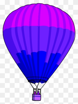 Vector Clip Art - Colorful Hot Air Balloon Clipart - Png Download