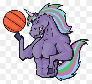 Unicorn Basketball Clipart