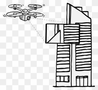 Aerial Photography And Aerial Filming Diagram - Line Art Clipart