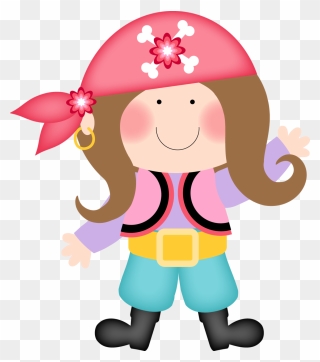 Cute Halloween Pirate Clipart Clip Art Library Library - Good Girl Pirate Clipart - Png Download
