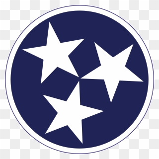 Tri Star Clipart - Tennessee State Flag Png Transparent Png