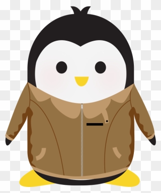 Technical Penguins Subscribers Or Members Only Penguin - Penguin Wearing Jacket Cartoon Clipart
