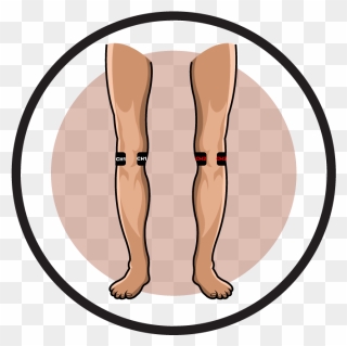 Knee Clipart Thigh - Back Of Knee Pain Tens Placement - Png Download