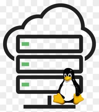 Linux Hosting Clipart Cloud - Cloud Server Icon Png Transparent Png