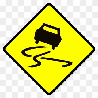Slippery When Wet Svg Clip Arts - Road Slippery When Wet Sign - Png Download