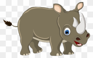 Cute Rhino Clipart - Rhino Picture For Kids - Png Download