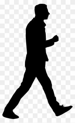 10 Man Walking Silhouette - Man Walking Silhouette Png Clipart