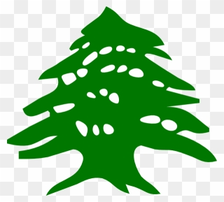 Cedar Tree Lebanon Flag Clipart