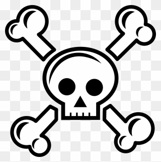 Deadth Clipart Cute Cross Free Collection - Clipart Skull And Crossbones - Png Download
