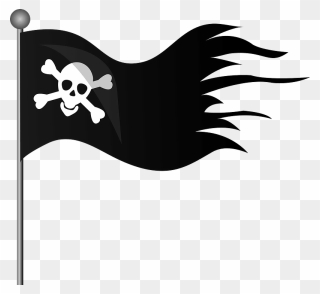 Jolly Roger Pirate Flag Clipart - Illustration - Png Download