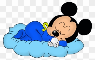 Clipart Sleeping Grandma, Clipart Sleeping Grandma - Baby Mickey Mouse Sleeping - Png Download