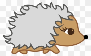 Hedgehog Border Clipart Cute - Cartoon Hedgehog No Background - Png Download