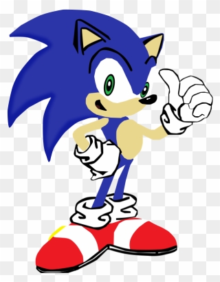 My First Vector Of Sonic The - Sonic Cartoon Characters Clipart