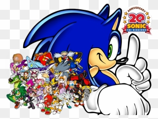 Sonic The Hedgehog 20th Anniversary Wallpaper By Ultimategamemaster - Sonic The Hedgehog 20th Anniversary Logo Clipart