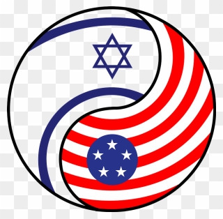Yin-yang Israel And America Clipart - America And Israel Flag Png Transparent Png