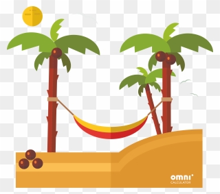 Hammock Image With Uneven Ground - Distance Between Trees For Hammock Clipart