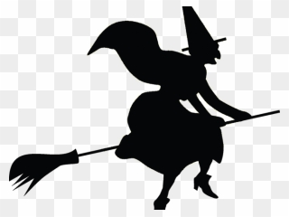 Witch Clipart Broomstick - Witch On Broomstick Png Transparent Png