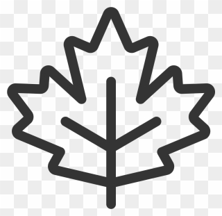 White Maple Leaf Icon Clipart