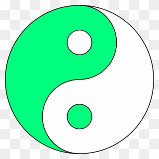 Lime Green/white Ying Yang Clipart Png For Web , Png - Lime Green Yin Yang Transparent Png