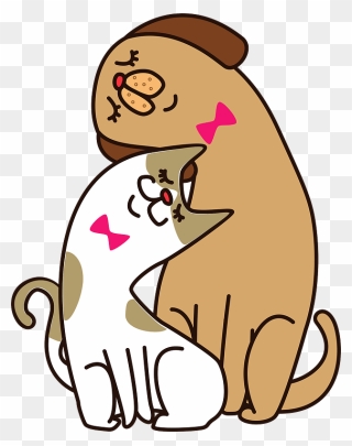 Dog Cat Animal Clipart - 犬 と 猫 イラスト - Png Download