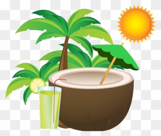 Summer Coconut Png High-quality Image - Design Vector Coconut Tree Clipart