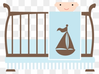 Baby Girl Clipart Crib - Baby Boy In Cradle Png Transparent Png