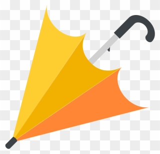 Closed Umbrella Emoji Clipart - Yellow Umbrella Emoji - Png Download
