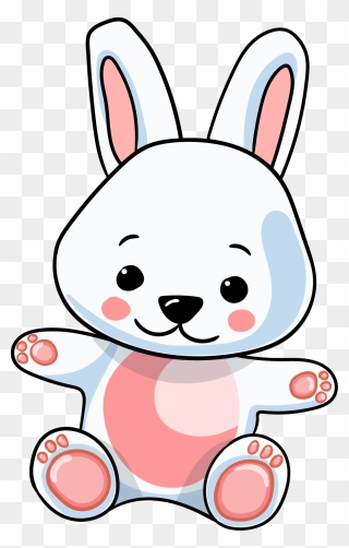 Cute Bunny Clipart - Cute Rabbit Clip Art - Png Download