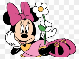 Minnie Mouse Flowers Clipart - Png Download