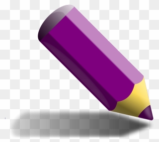 Violet Pencil Clipart, Vector Clip Art Online, Royalty - Blue Color Pencil Clipart - Png Download