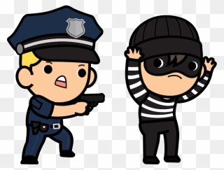 Cartoon Police And Thief Clipart