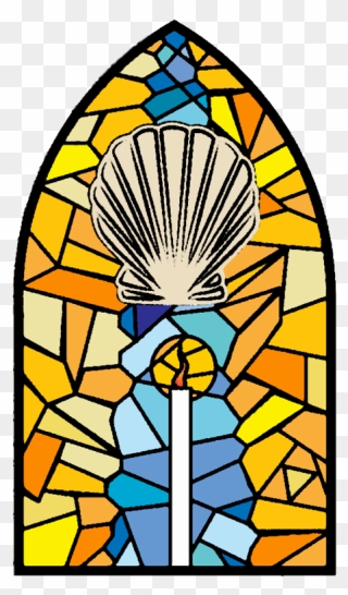 Catholic Seven Altarpiece Of Stained Glass Sacraments - Sacrament Baptism Stained Glass Clipart