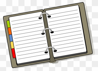 Organized Clipart Binder - Diary Clipart - Png Download