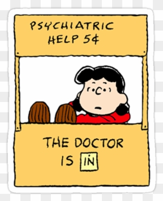 Has Anyone Ever Tried Online Therapy Myfitnesspal - Lucy Van Pelt Psychiatric Help Clipart