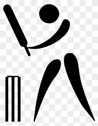 Line Art Cricket Logo Clipart
