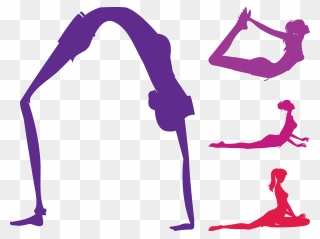 Yoga Silhouette Royalty-free Clip Art - Yoga Poses Vector Art - Png Download