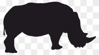 Black Rhinoceros Save The Rhino Indian Rhinoceros Silhouette - Calf Rhino Silhouette Clipart