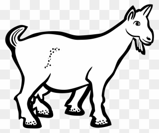Goat Clipart Outline - Clip Art Of A Goat - Png Download
