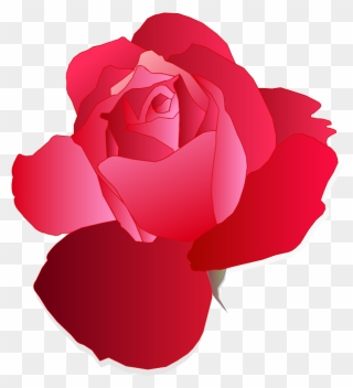 Red Rose - Digital Drawings Of Rose Clipart