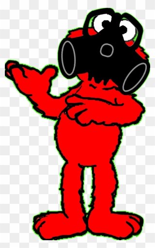 Elmo With Gas Mask Clipart